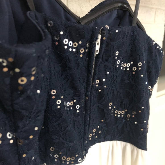 Navy Blue and White Semiformal Dress - Picture 6 of 6